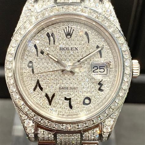 rolex daydate iced out|Rolex iced out arabic.